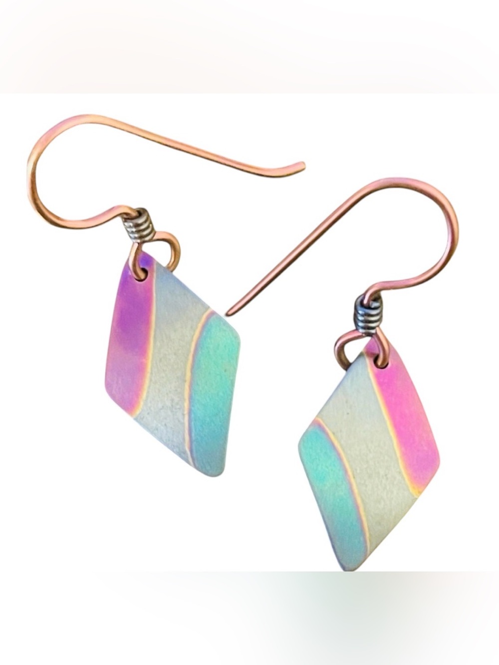 🔴Small Titanium Rainbow Earrings